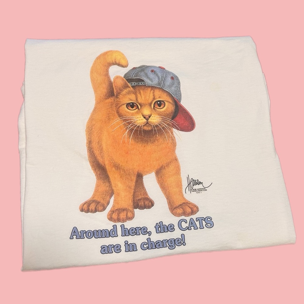 Vintage Over Sized Cat Tee